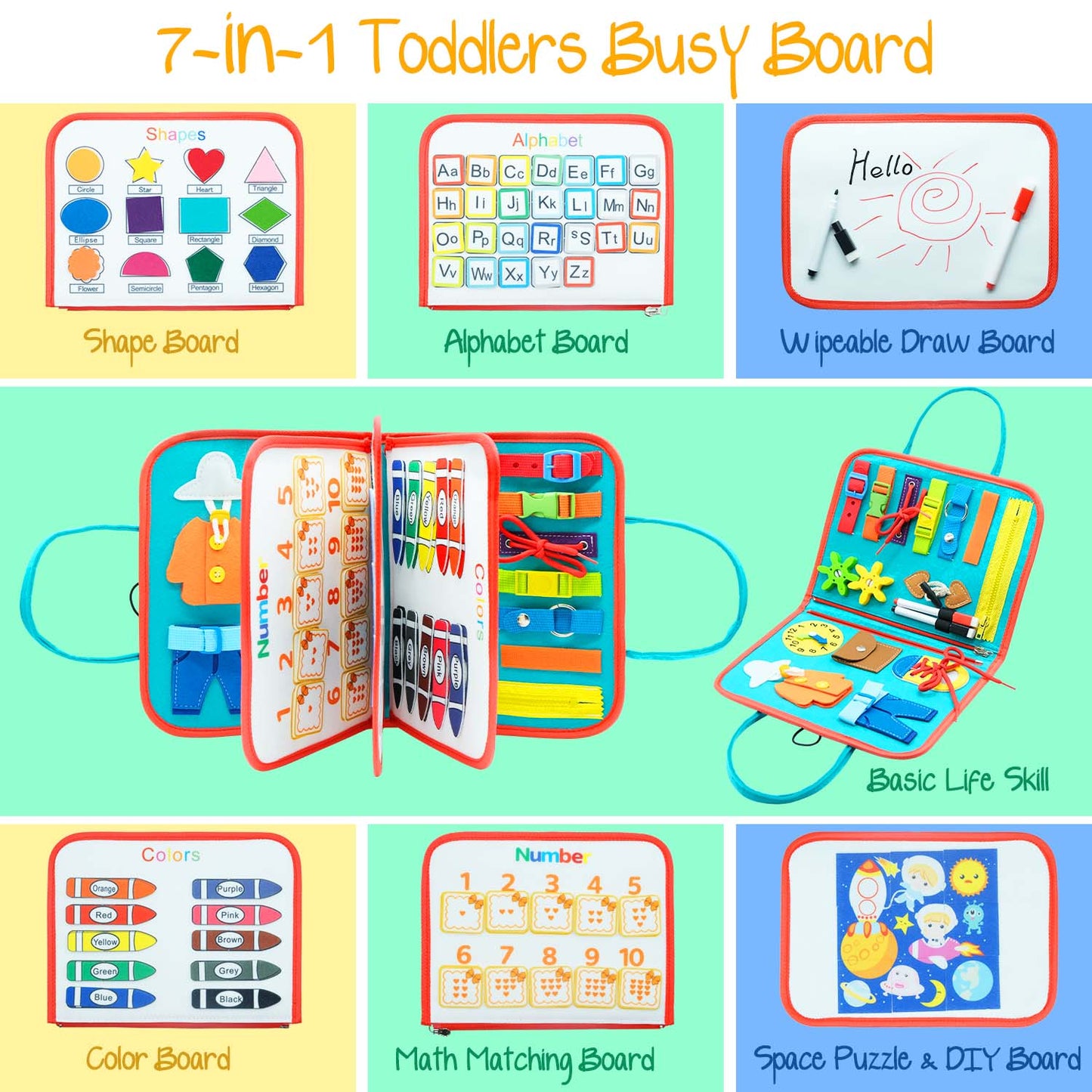 TinyDiscoveries™ - Montessori Busy Book